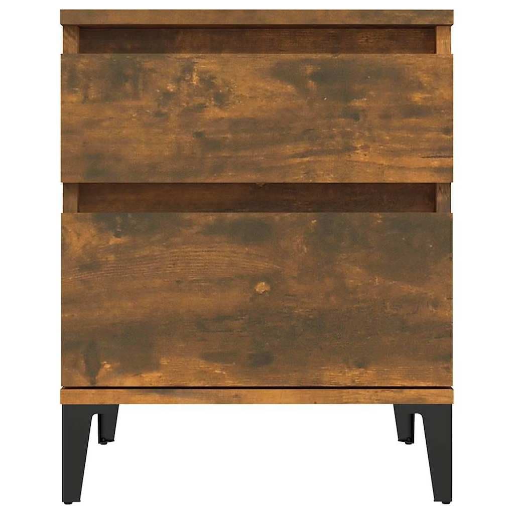 Bedside Storage Cabinet Set 40x35x50cm Brown