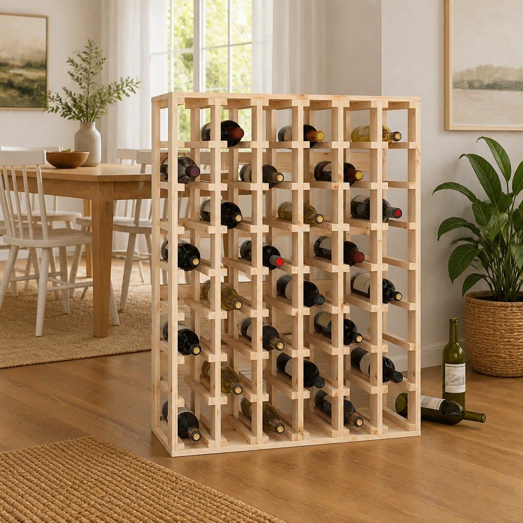 Solid Wood Pine Wine Rack 70x33x94 cm