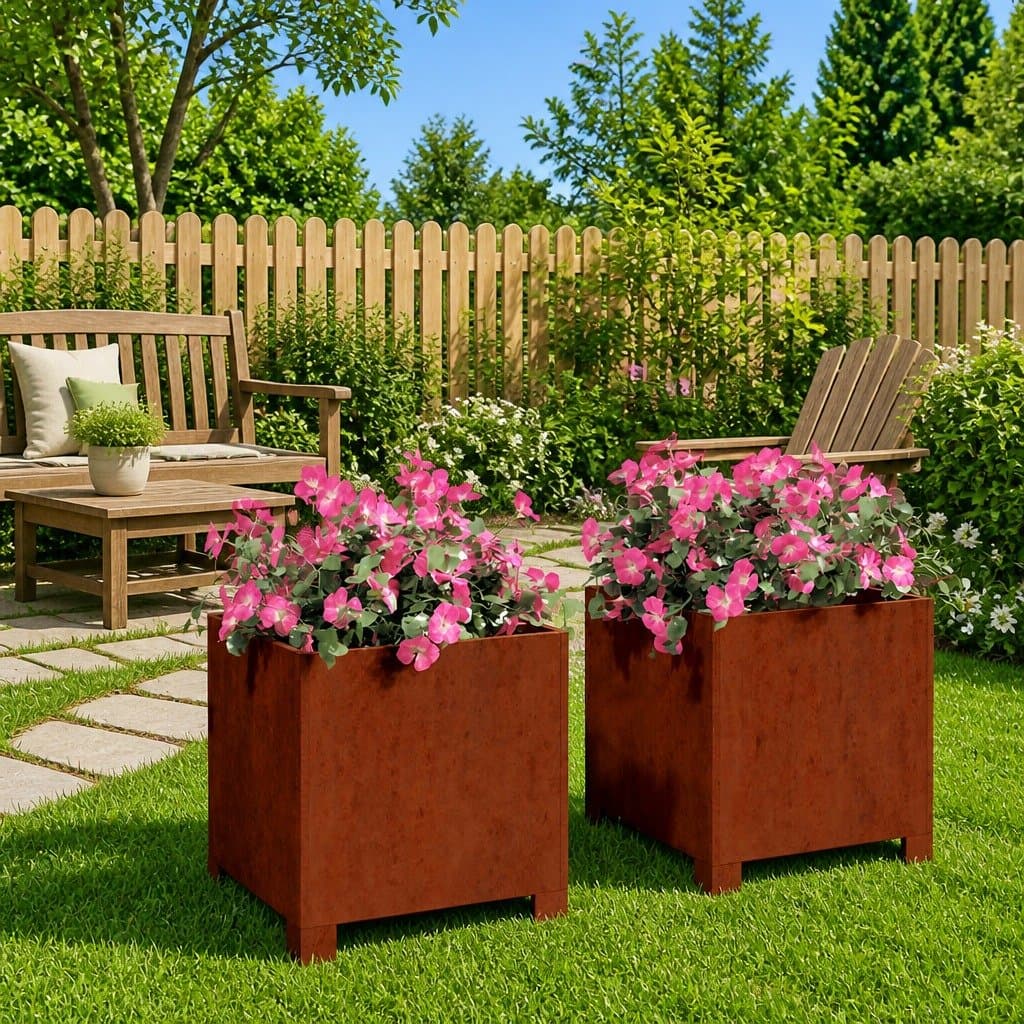 Planters with Legs 2 pcs 30x30x30 cm