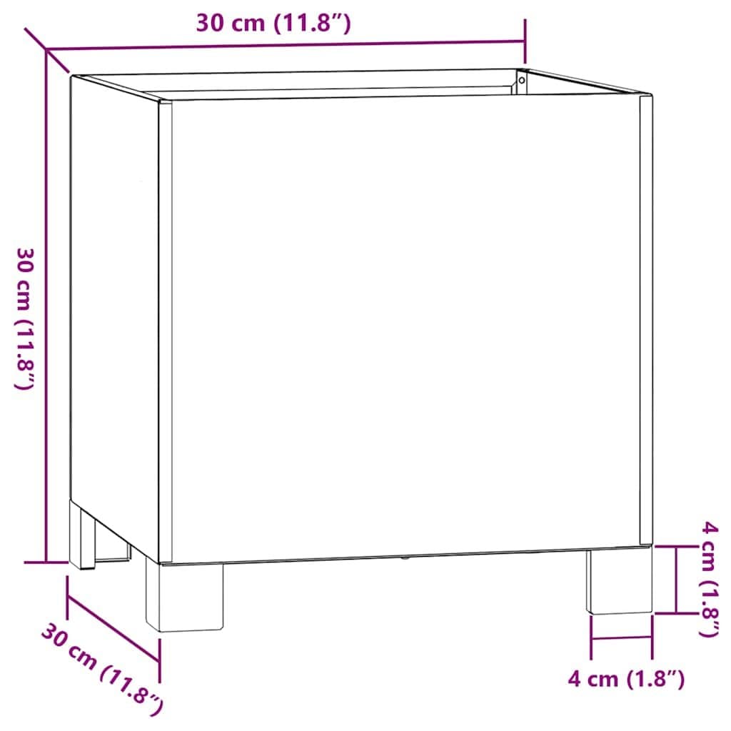Planters with Legs 2 pcs 30x30x30 cm
