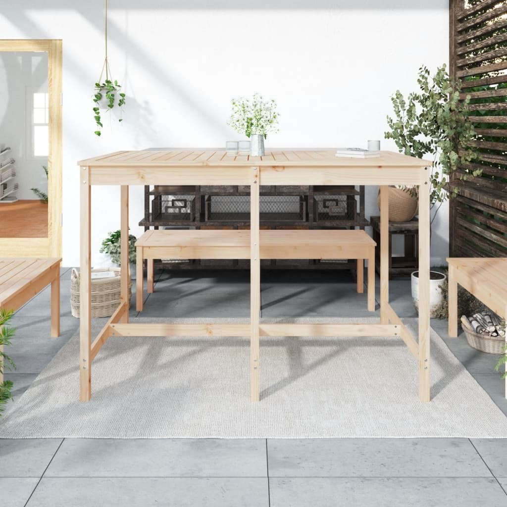 Solid Pine Outdoor Garden Table 159.5x82.5x110cm