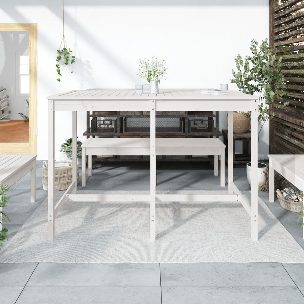 Outdoor Solid Pine Wood Garden Table for Patios