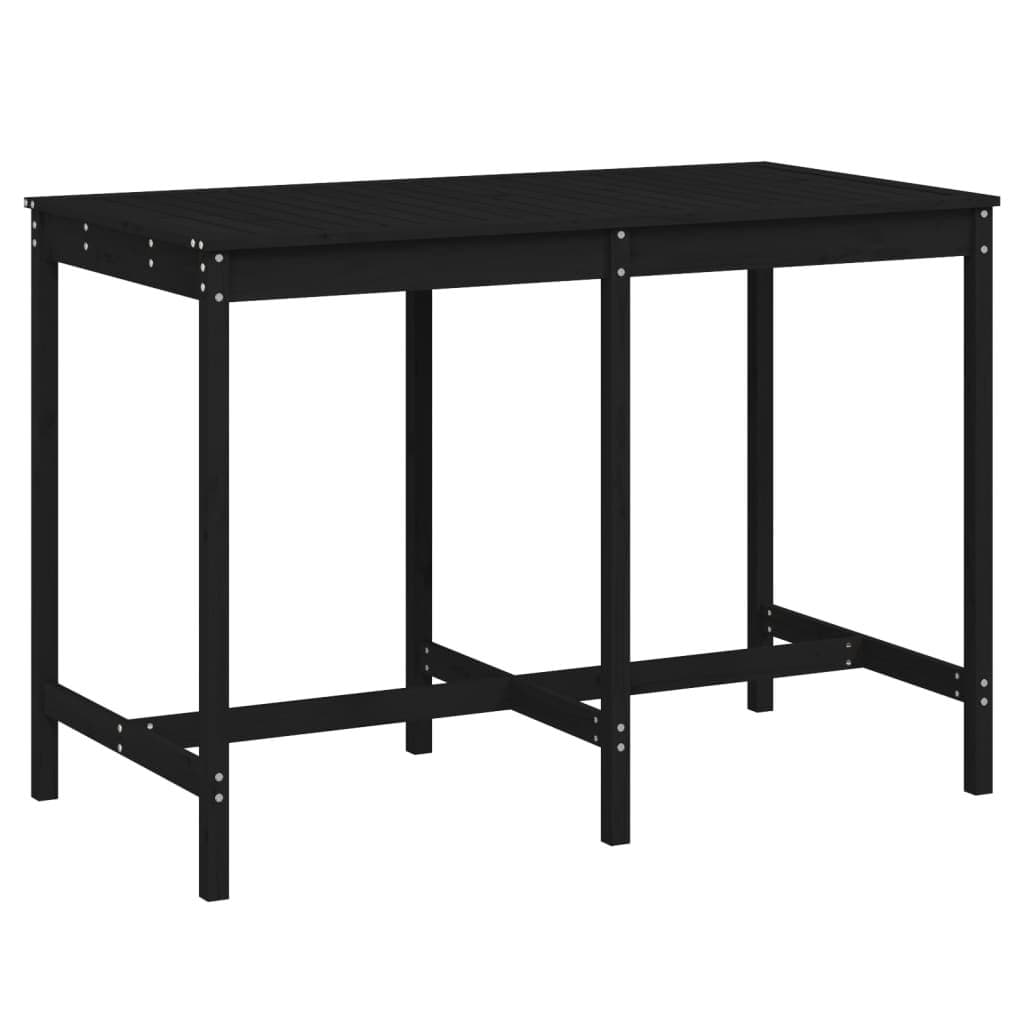 Black Wooden Garden Table for Outdoor Use