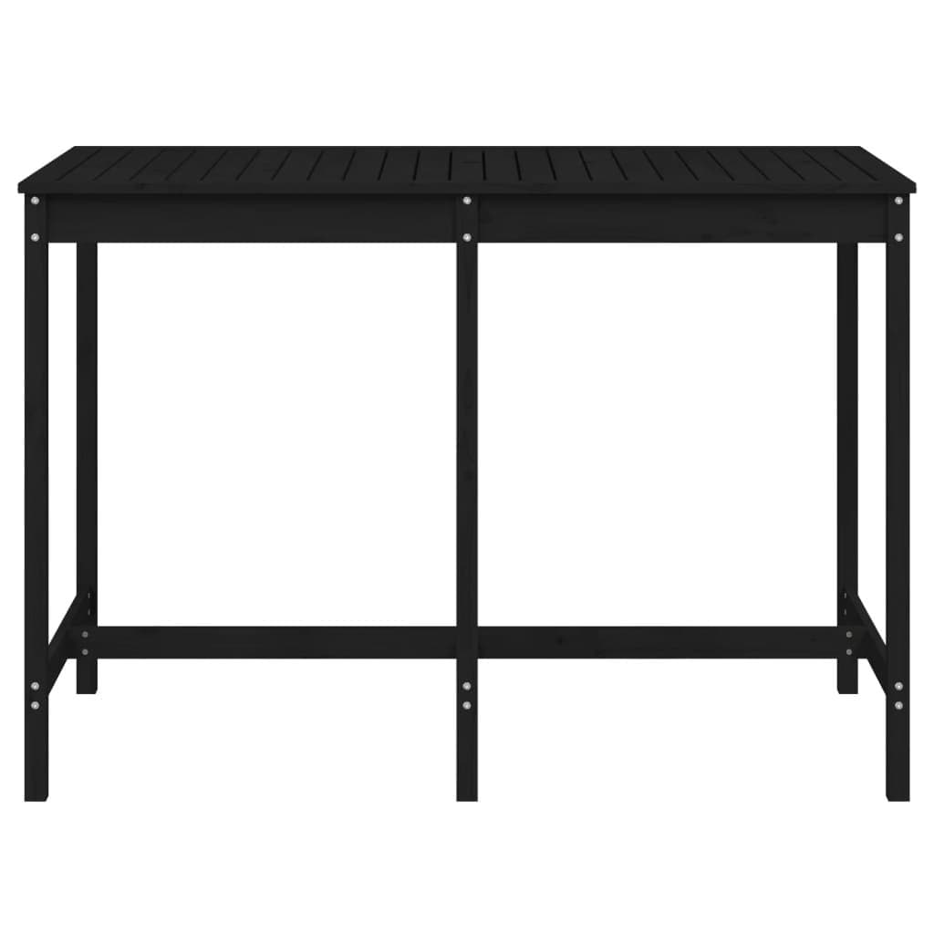 Black Wooden Garden Table for Outdoor Use
