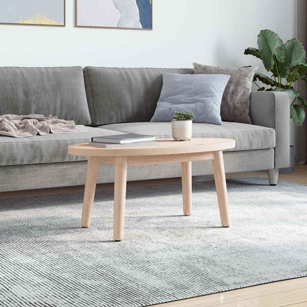 Solid Pine Wood Oval Table Top 70x35cm Brown
