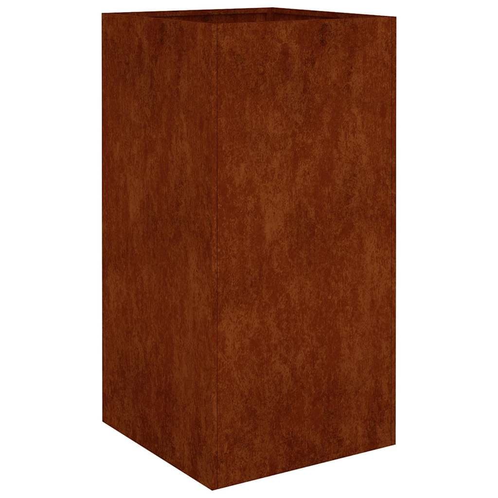 Corten Steel Planter Box 40x40x80 cm for Gardens