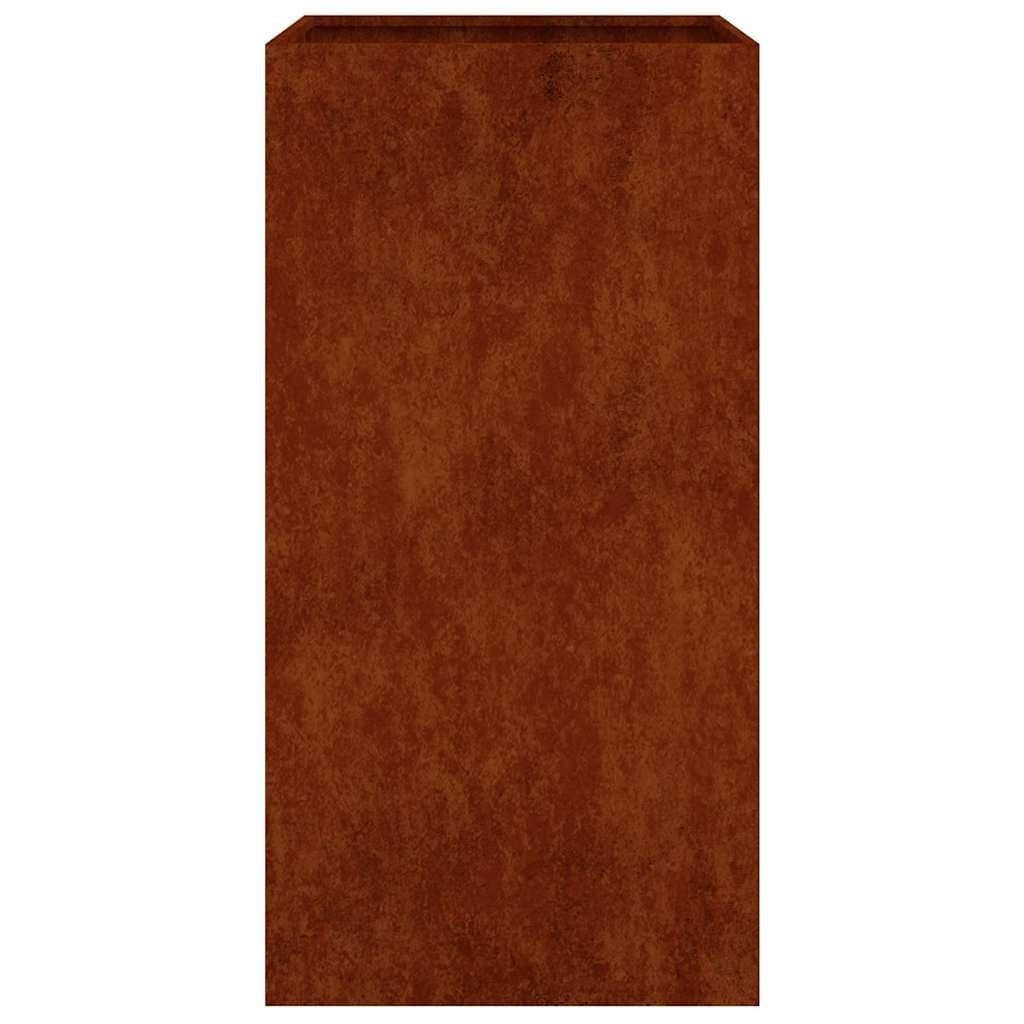 Corten Steel Planter Box 40x40x80 cm for Gardens