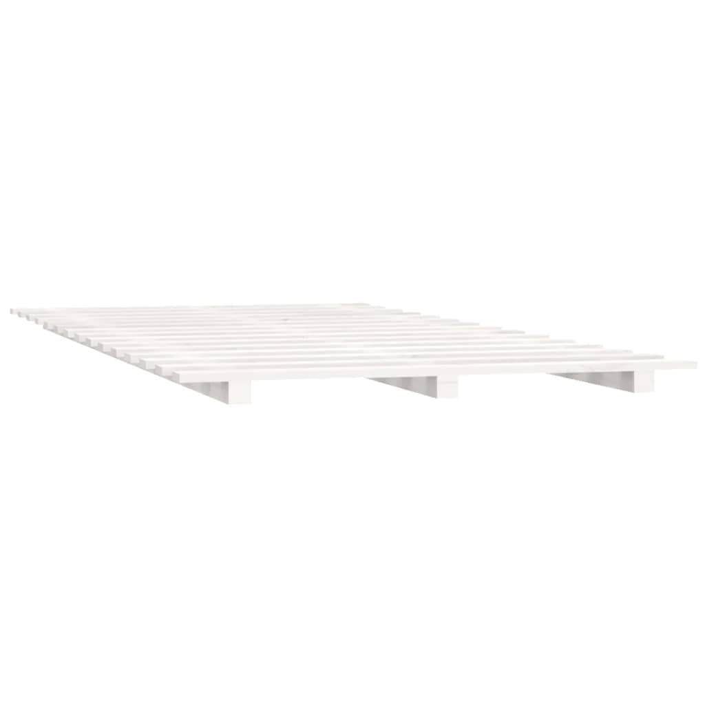 Solid Pine Wood Bed Frame 150x200 cm with Slatted Base