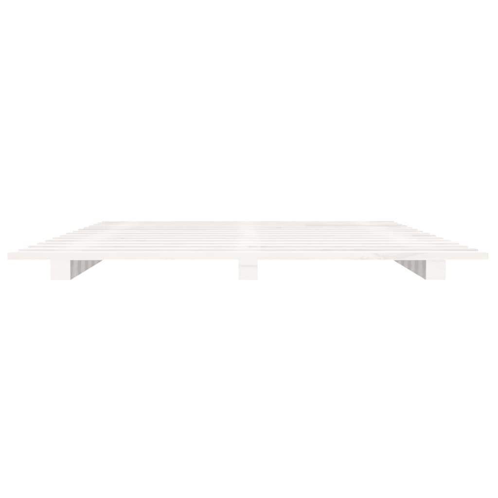 Solid Pine Wood Bed Frame 150x200 cm with Slatted Base