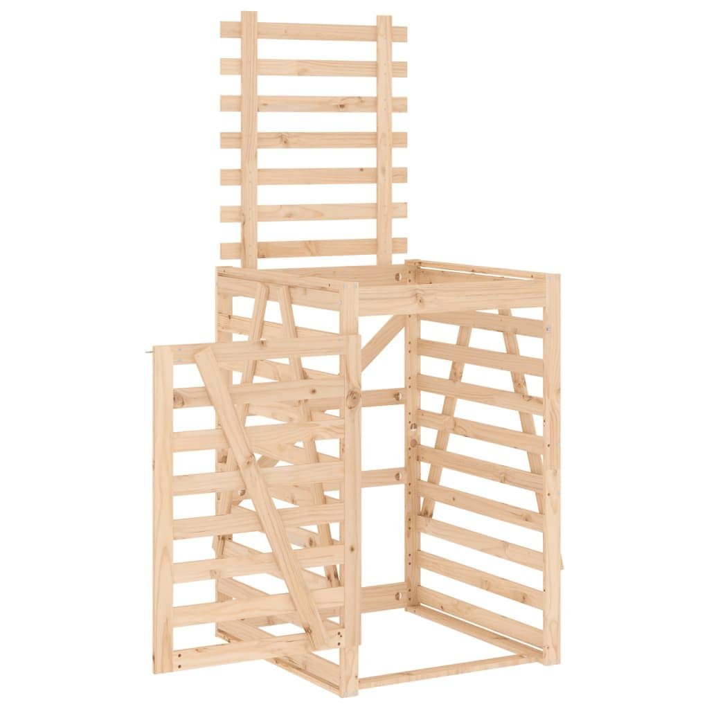 Solid Wood Pine Garden Waste Container Enclosure