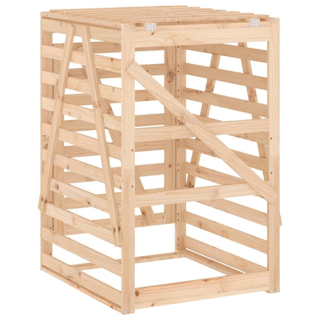 Solid Wood Pine Garden Waste Container Enclosure