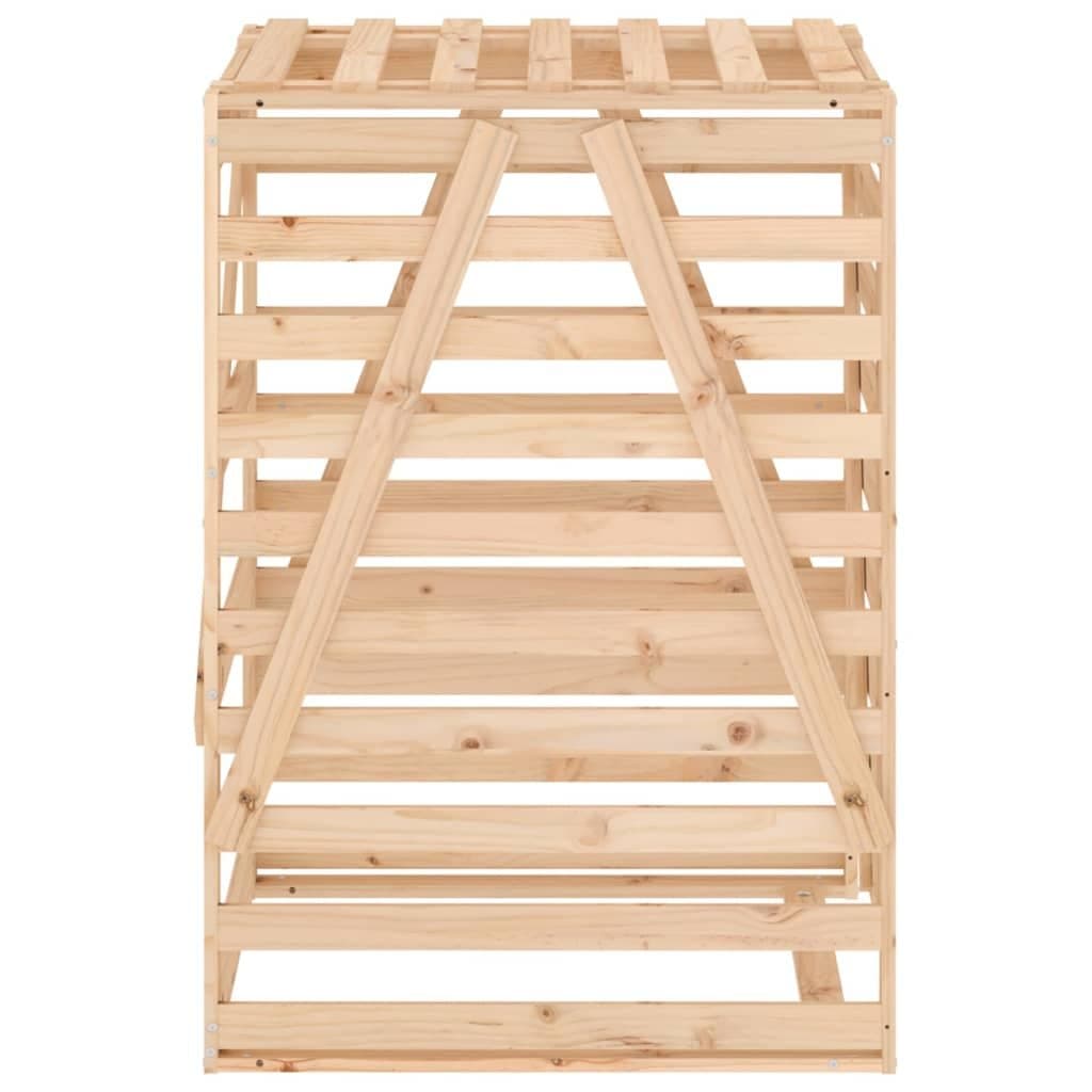 Solid Wood Pine Garden Waste Container Enclosure