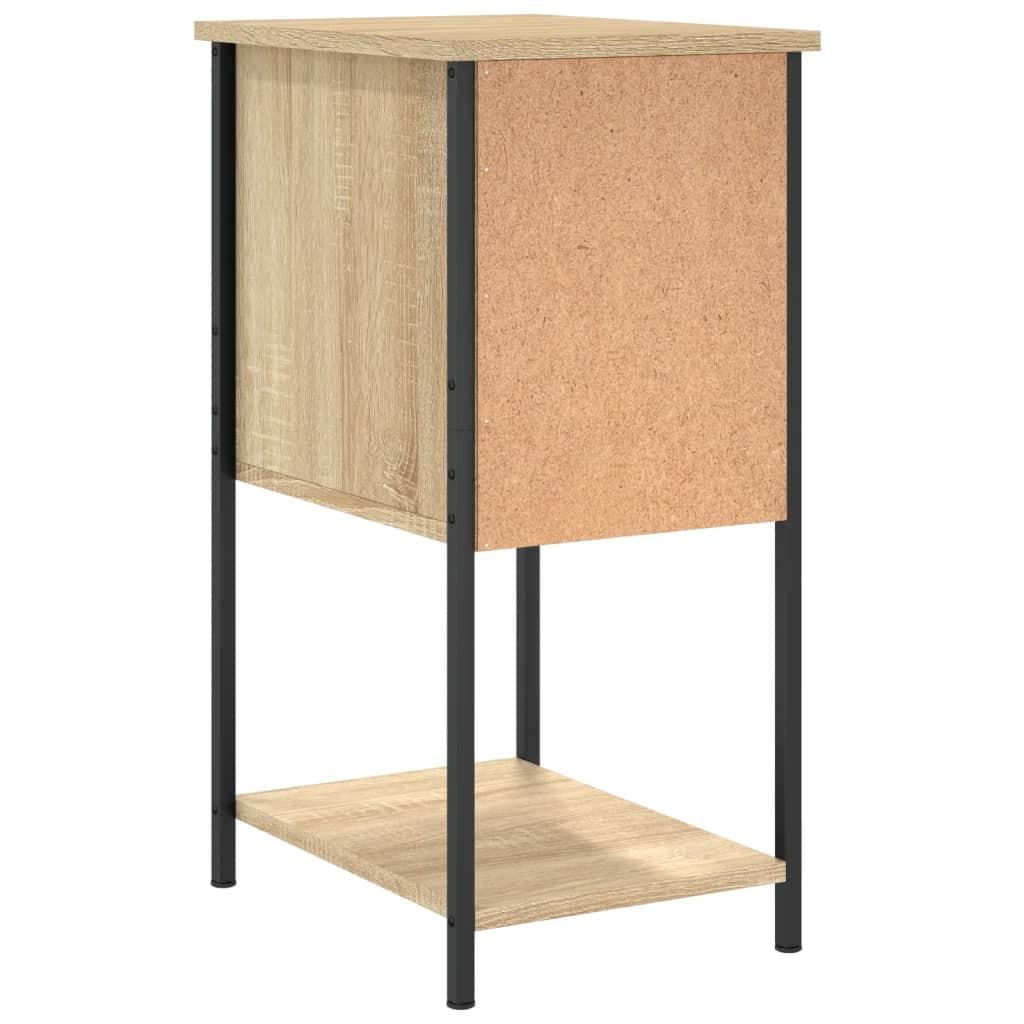 Bedside Cabinets 2 pcs Brown Storage Tables Bedroom Nightstands Engineered Wood