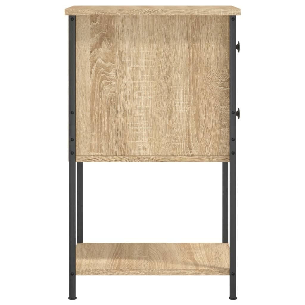 Bedside Cabinets 2 pcs Brown Storage Tables Bedroom Nightstands Engineered Wood
