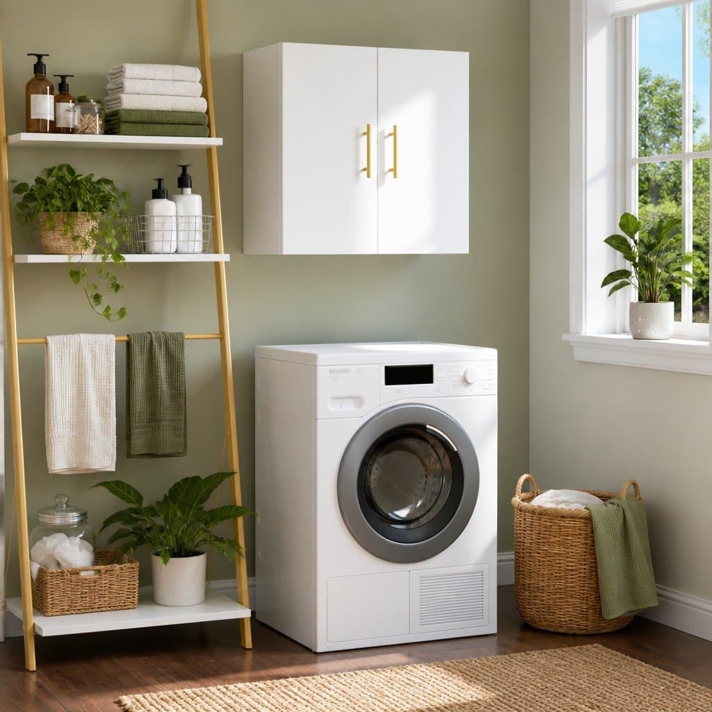 White Wall Mounted Storage Cabinet 60x31x60 cm