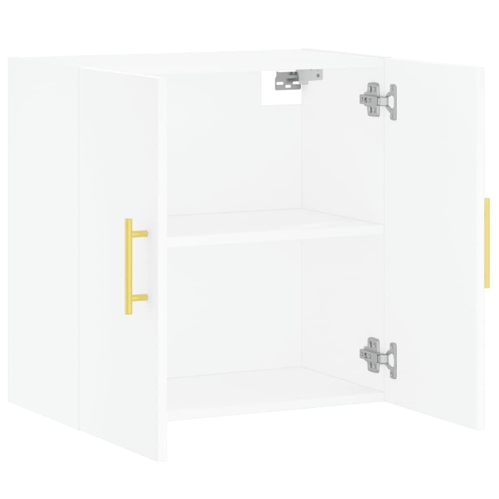 White Wall Mounted Storage Cabinet 60x31x60 cm