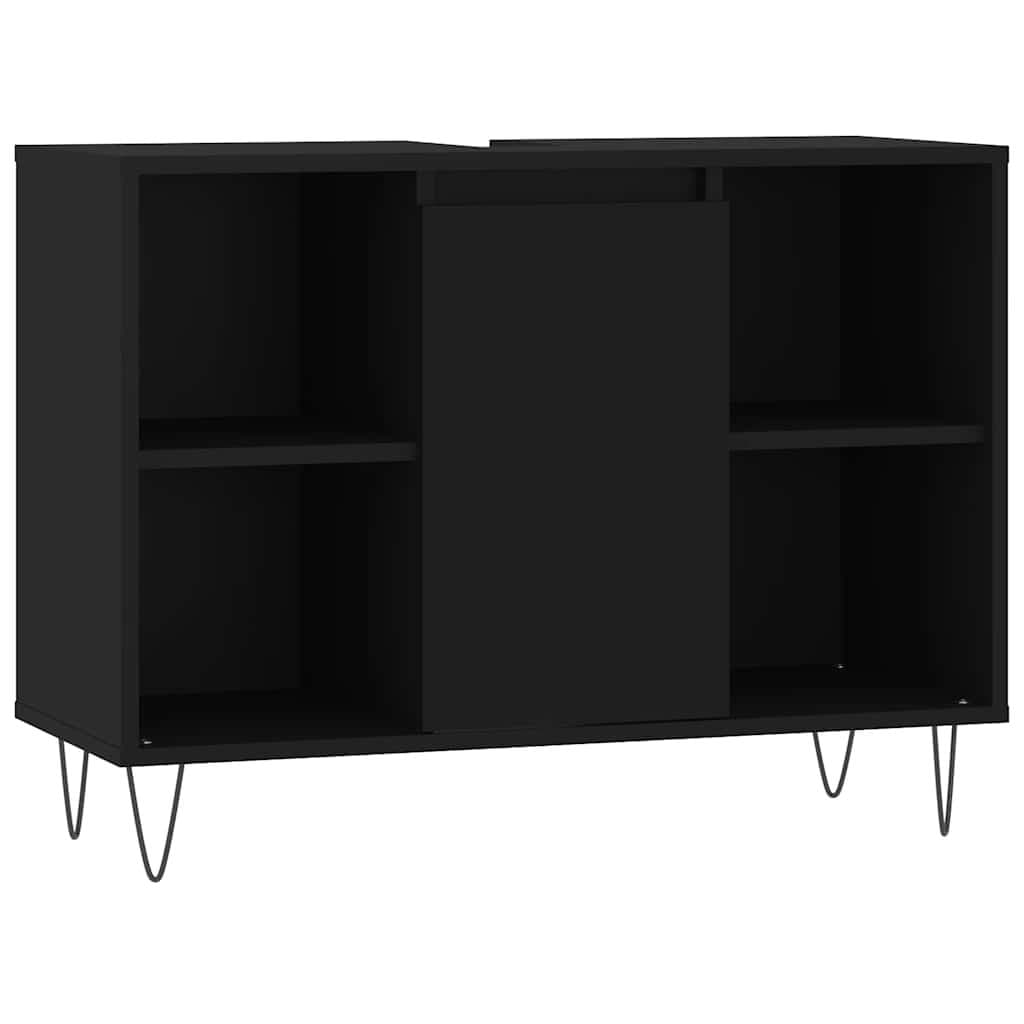 Black Bathroom Vanity Unit 80x33x60 cm