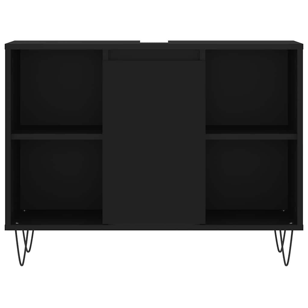 Black Bathroom Vanity Unit 80x33x60 cm