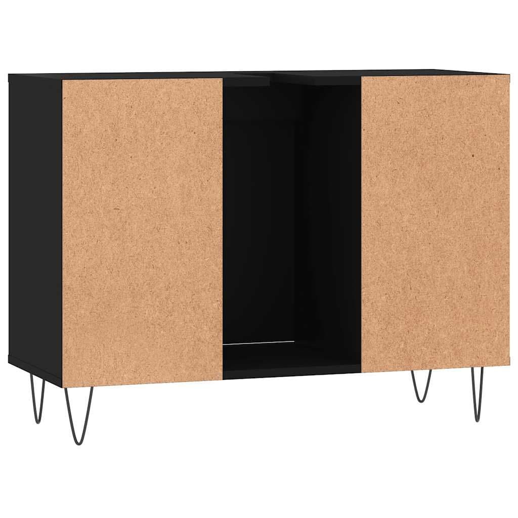 Black Bathroom Vanity Unit 80x33x60 cm