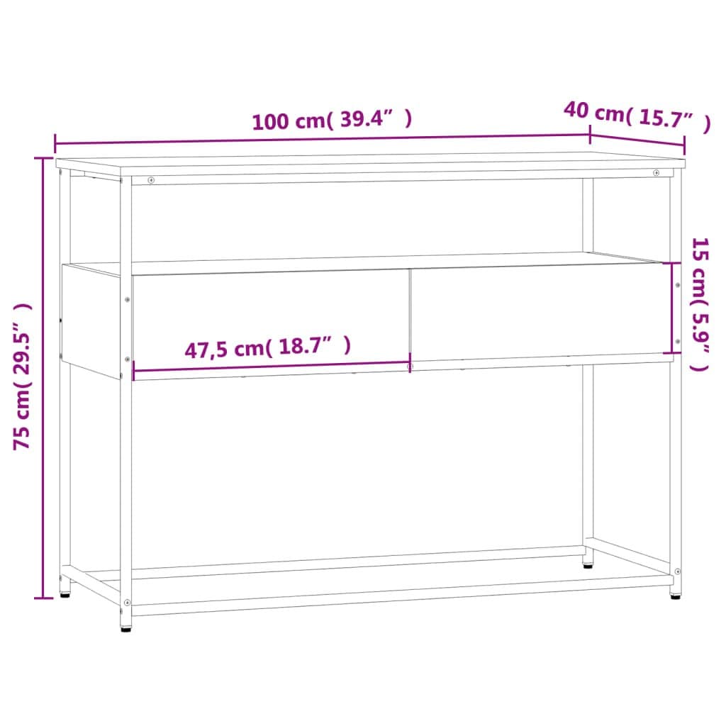Console Table in Sonoma Oak for Living Spaces
