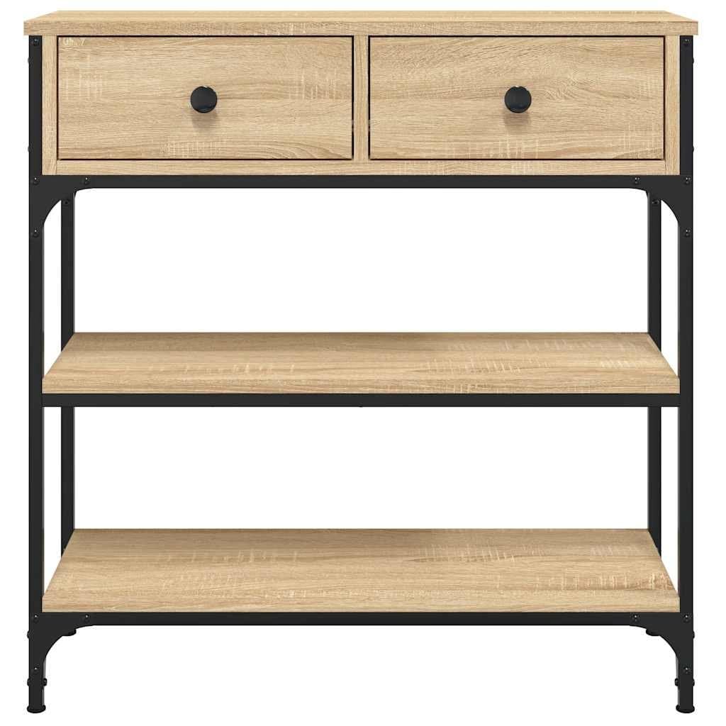 Console Table in Sonoma Oak with Metal Frame