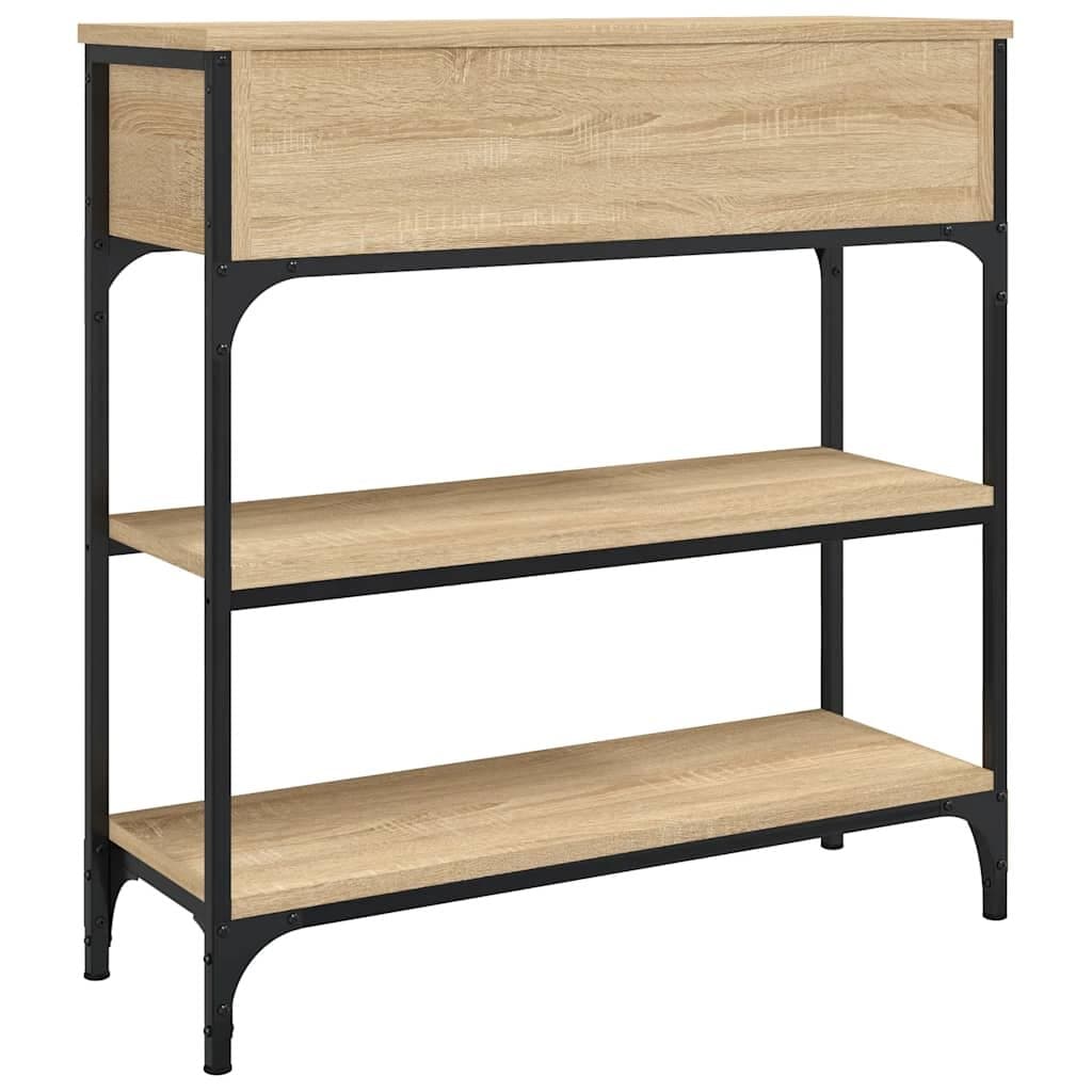 Console Table in Sonoma Oak with Metal Frame