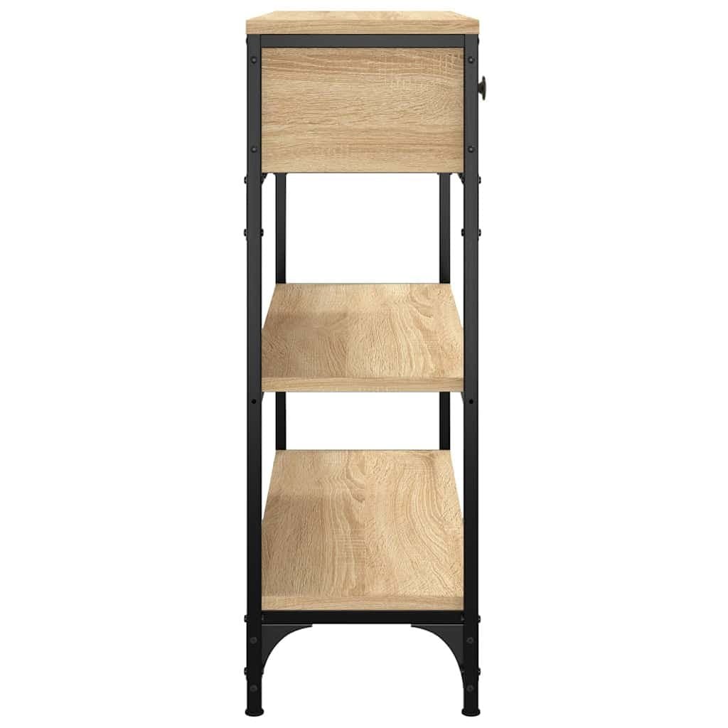 Console Table in Sonoma Oak with Metal Frame