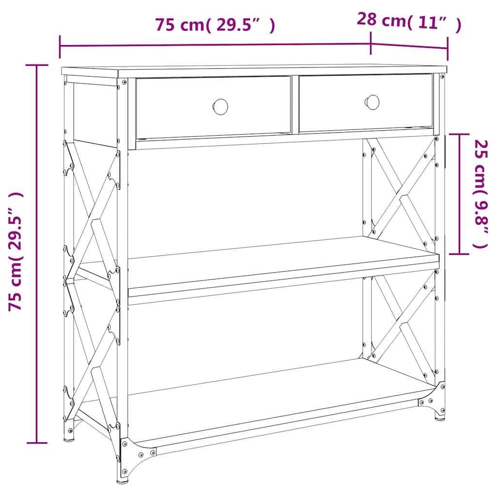 Brown Console Table for Entryway and Living Room
