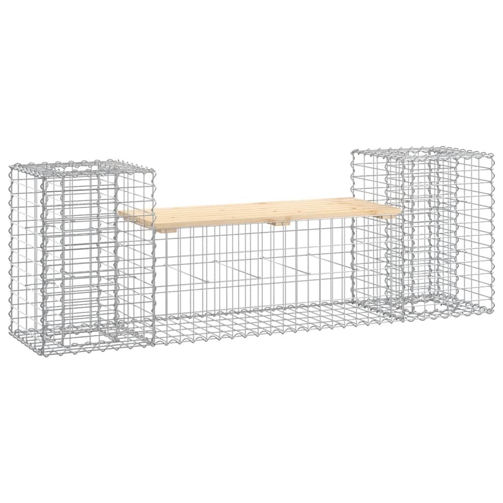 Outdoor Patio Seating Garden Bench with Pinewood Seat