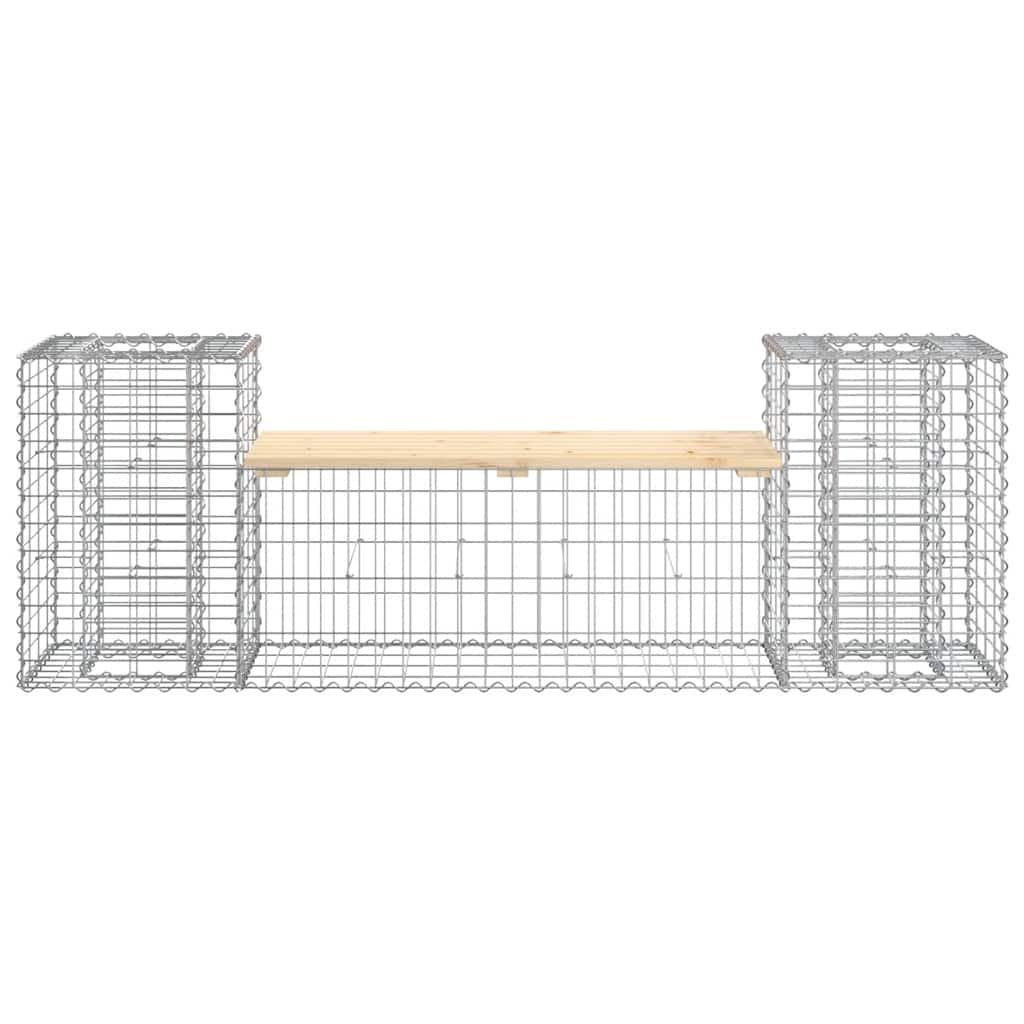 Outdoor Patio Seating Garden Bench with Pinewood Seat