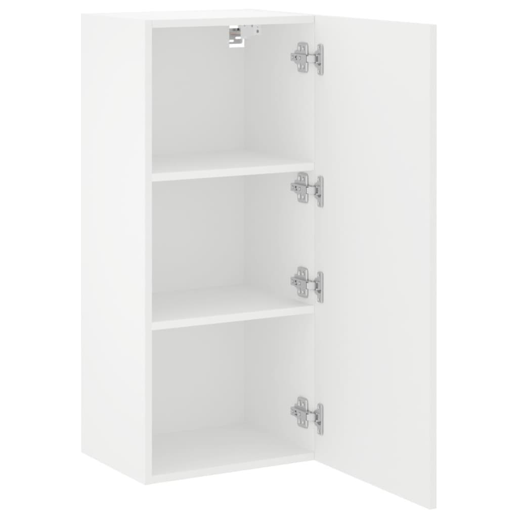 TV Wall Cabinet White Floating Media Unit Wall-Mounted Storage Shelving