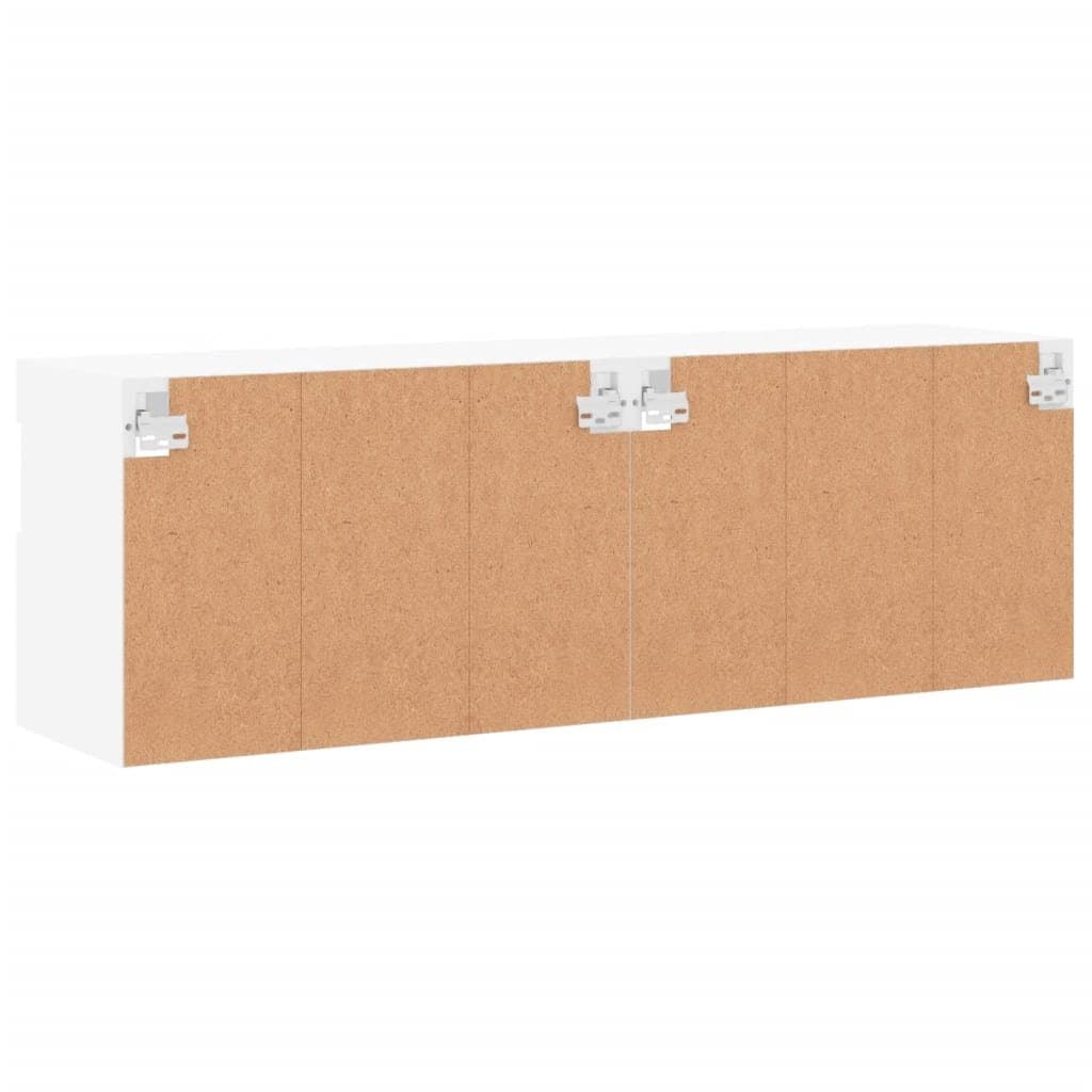 TV Wall Cabinet with RGB LED Lighting in White