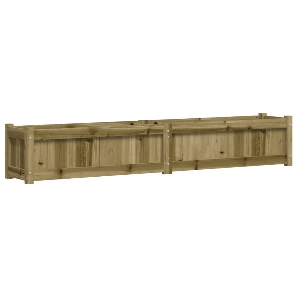 Garden Planters 2pcs Solid Pine Wood Brown