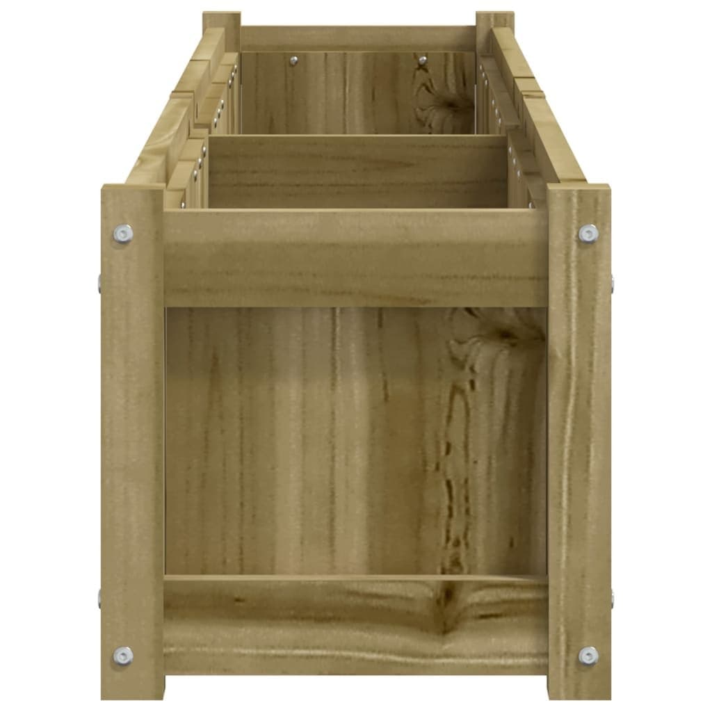 Garden Planters 2pcs Solid Pine Wood Brown