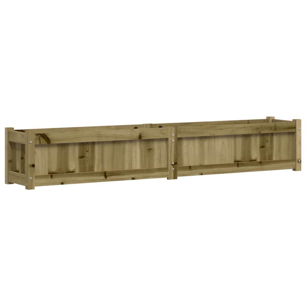 Garden Planters 2pcs Solid Pine Wood Brown
