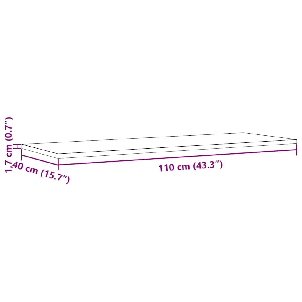 Replacement Rectangular Table Top 110x40cm Solid Pine
