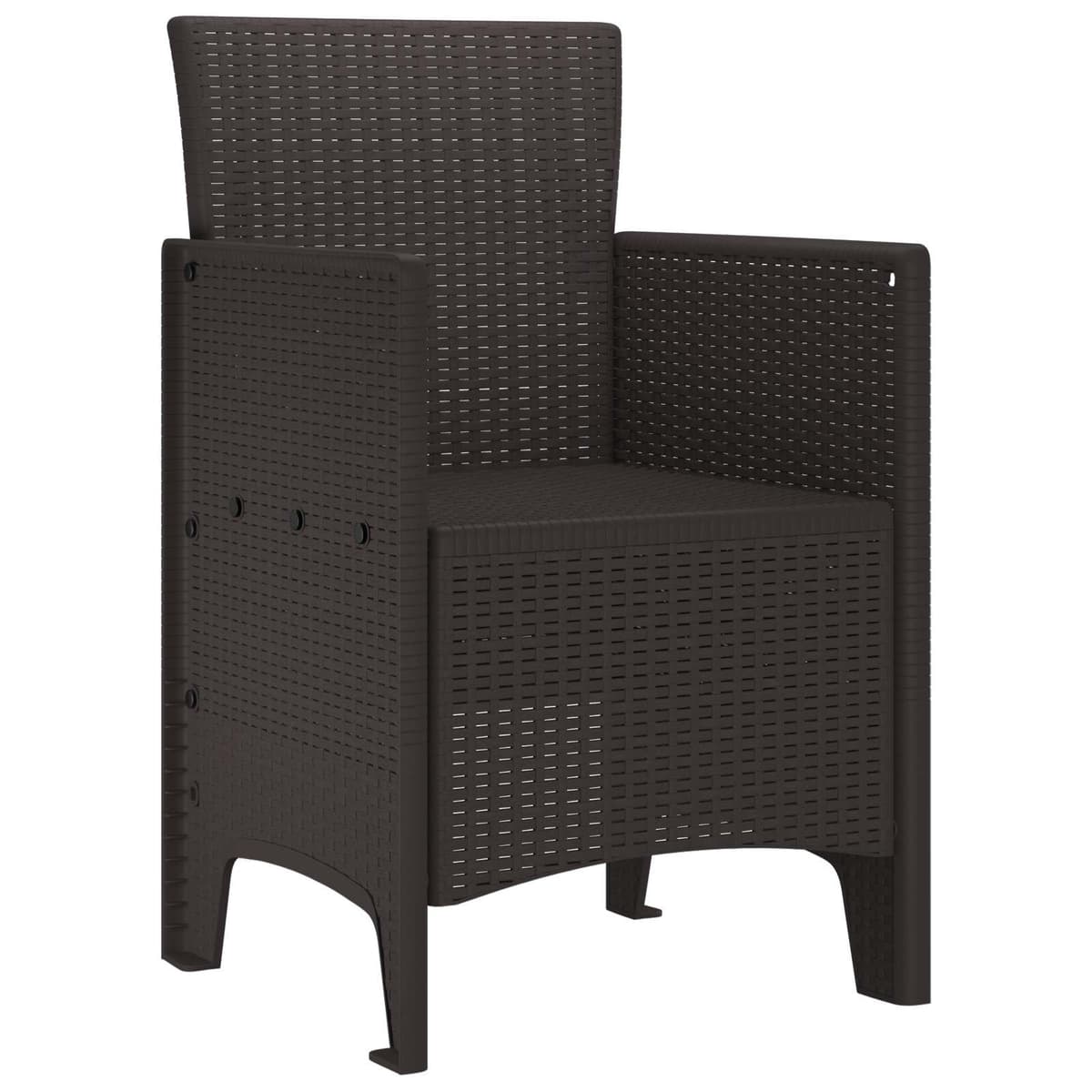 Outdoor Garden Chair Set of 2 in Brown