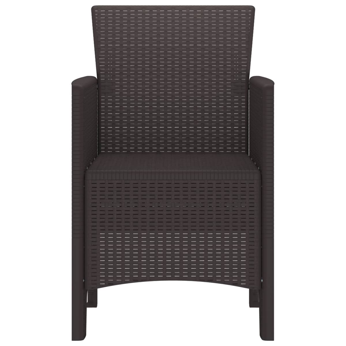 Outdoor Garden Chair Set of 2 in Brown