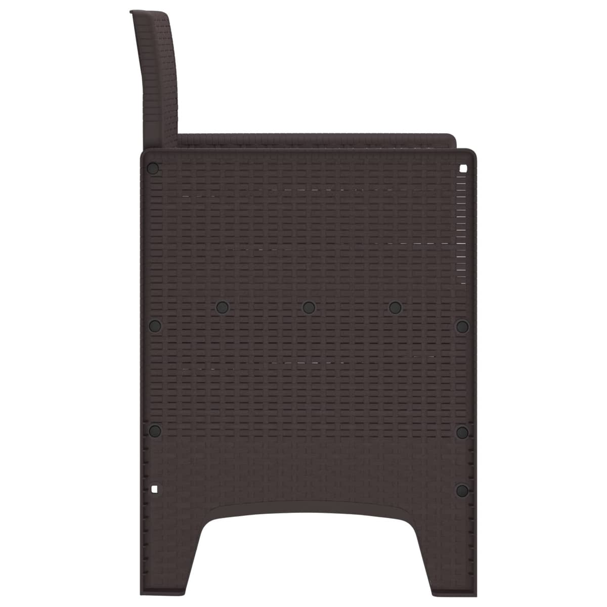 Outdoor Garden Chair Set of 2 in Brown