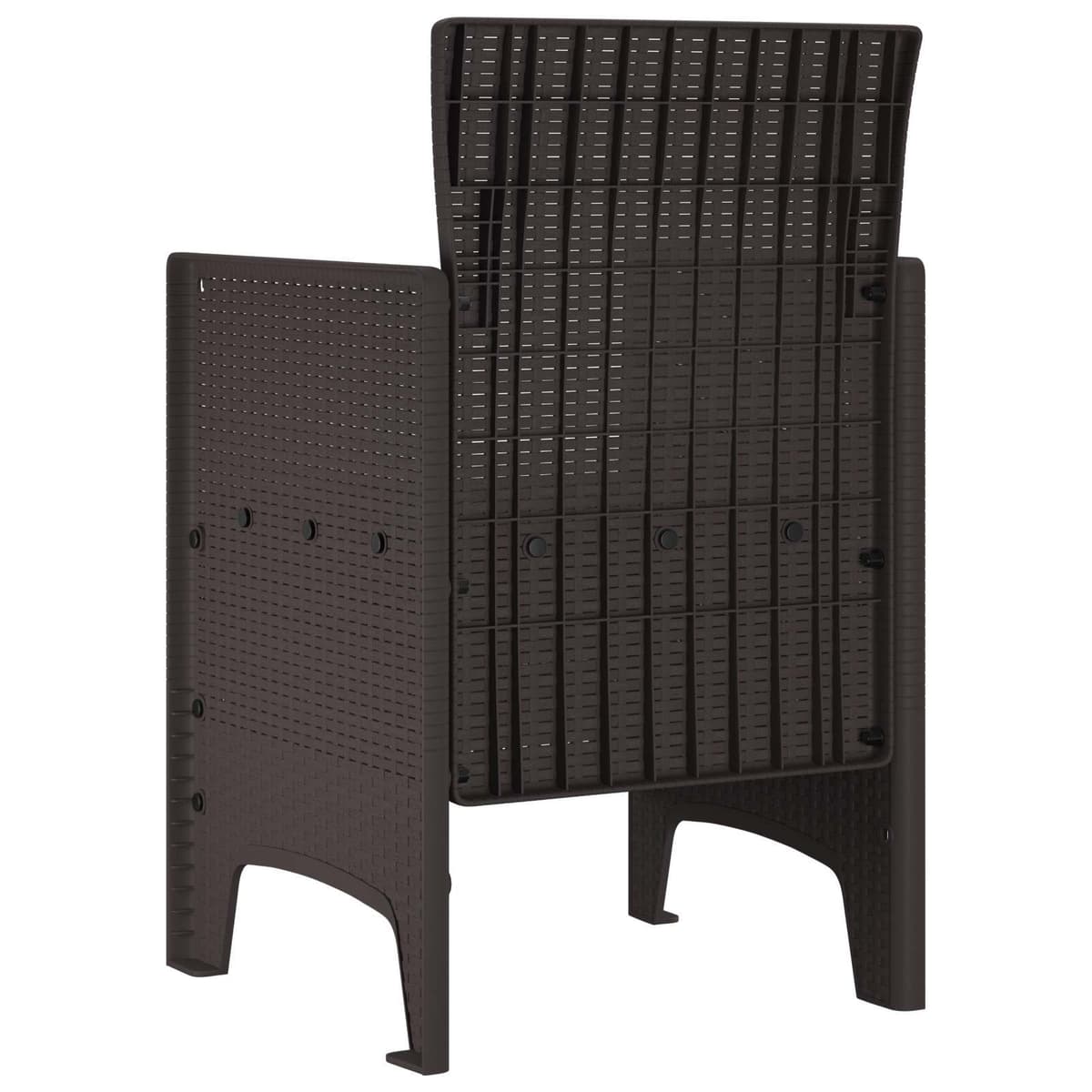 Outdoor Garden Chair Set of 2 in Brown