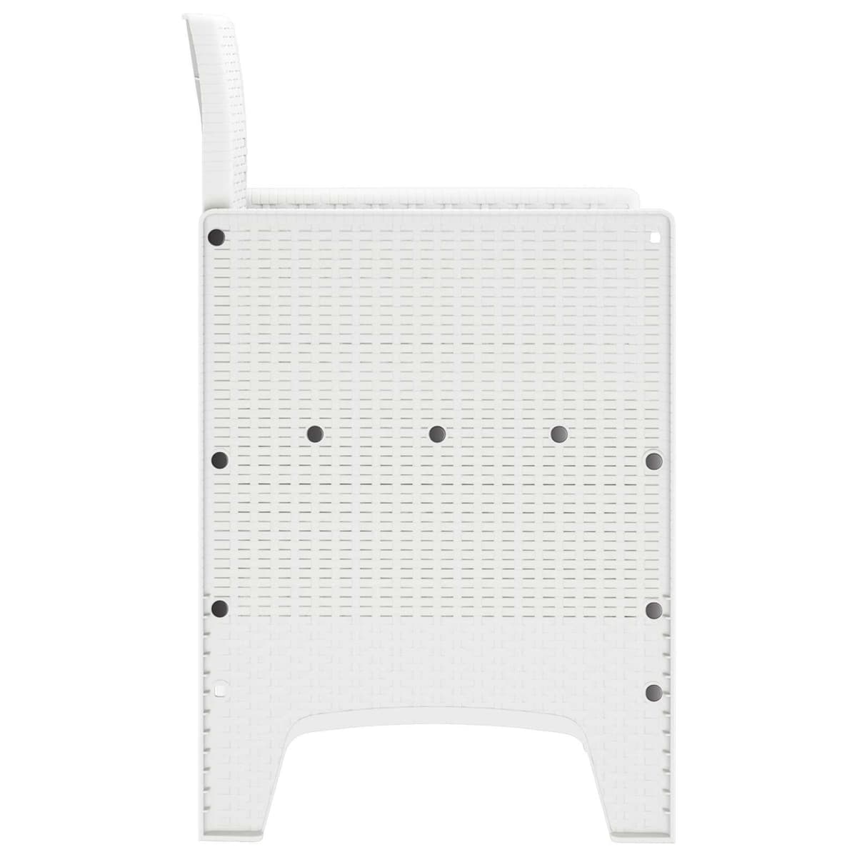 Garden Chair 2 pcs White Outdoor Seating Polypropylene Modern Design Patio