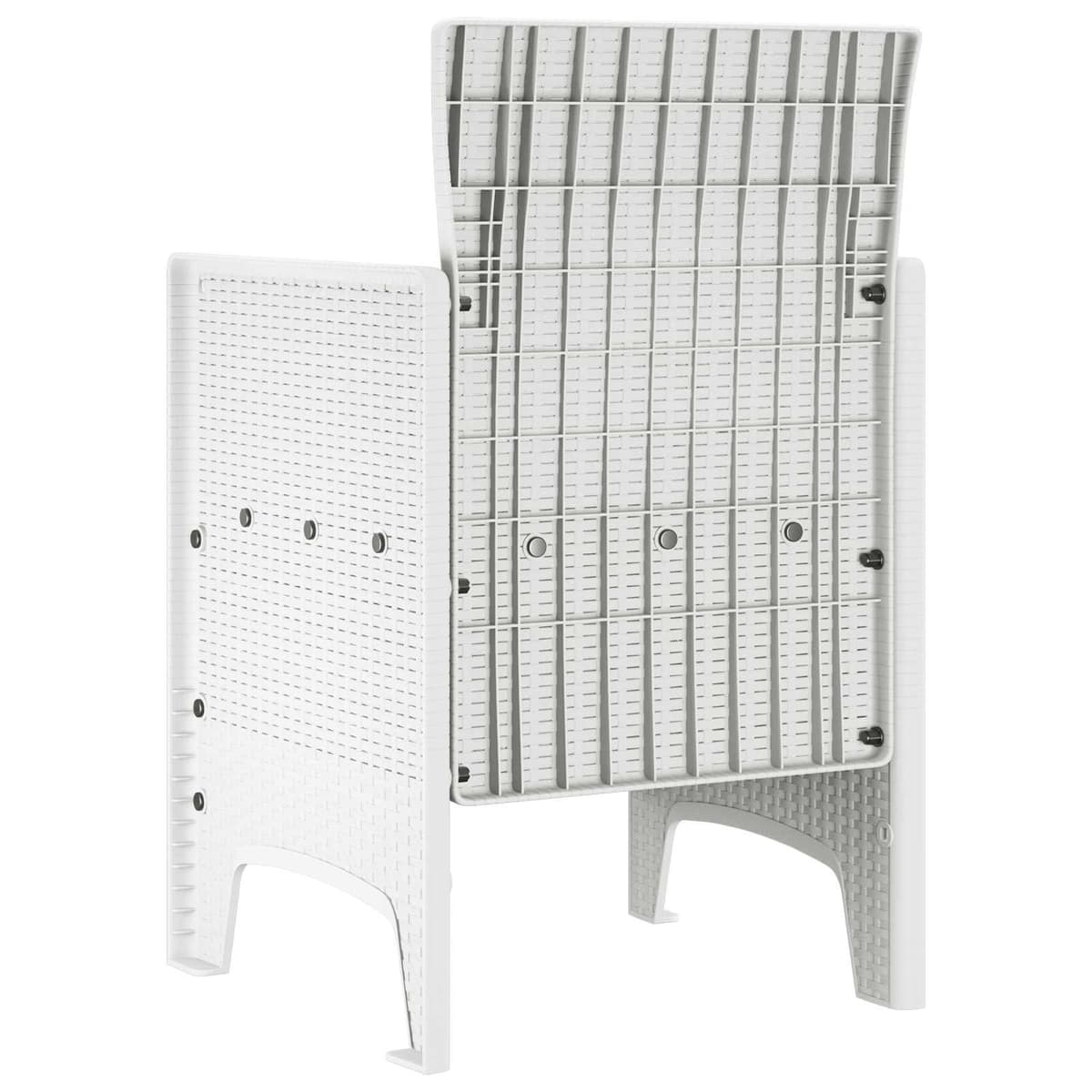 Garden Chair 2 pcs White Outdoor Seating Polypropylene Modern Design Patio