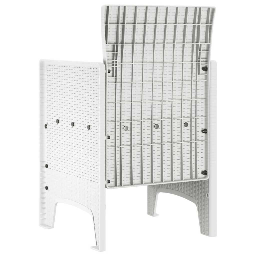 Outdoor Garden Chair Set, 2 Pieces in White