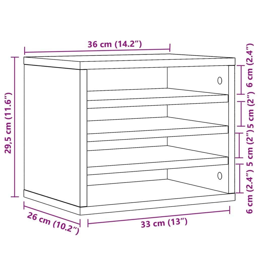 White Desk Organiser for Office Storage
