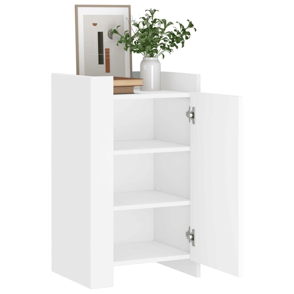 White Engineered Wood Sideboard 45x35x75 cm Storage Cabinet
