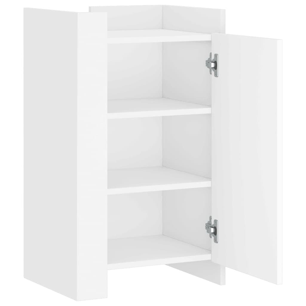 White Engineered Wood Sideboard 45x35x75 cm Storage Cabinet