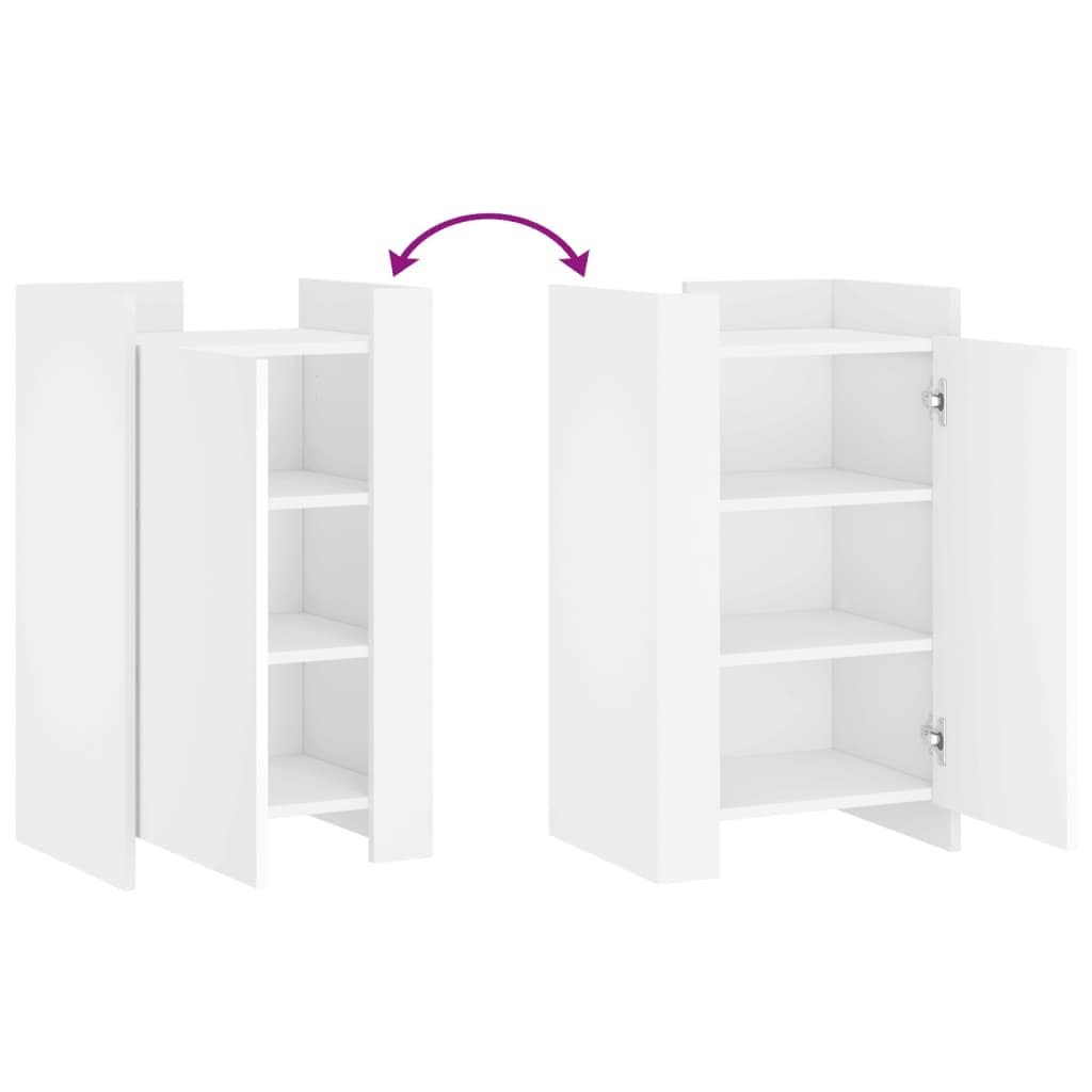 White Engineered Wood Sideboard 45x35x75 cm Storage Cabinet