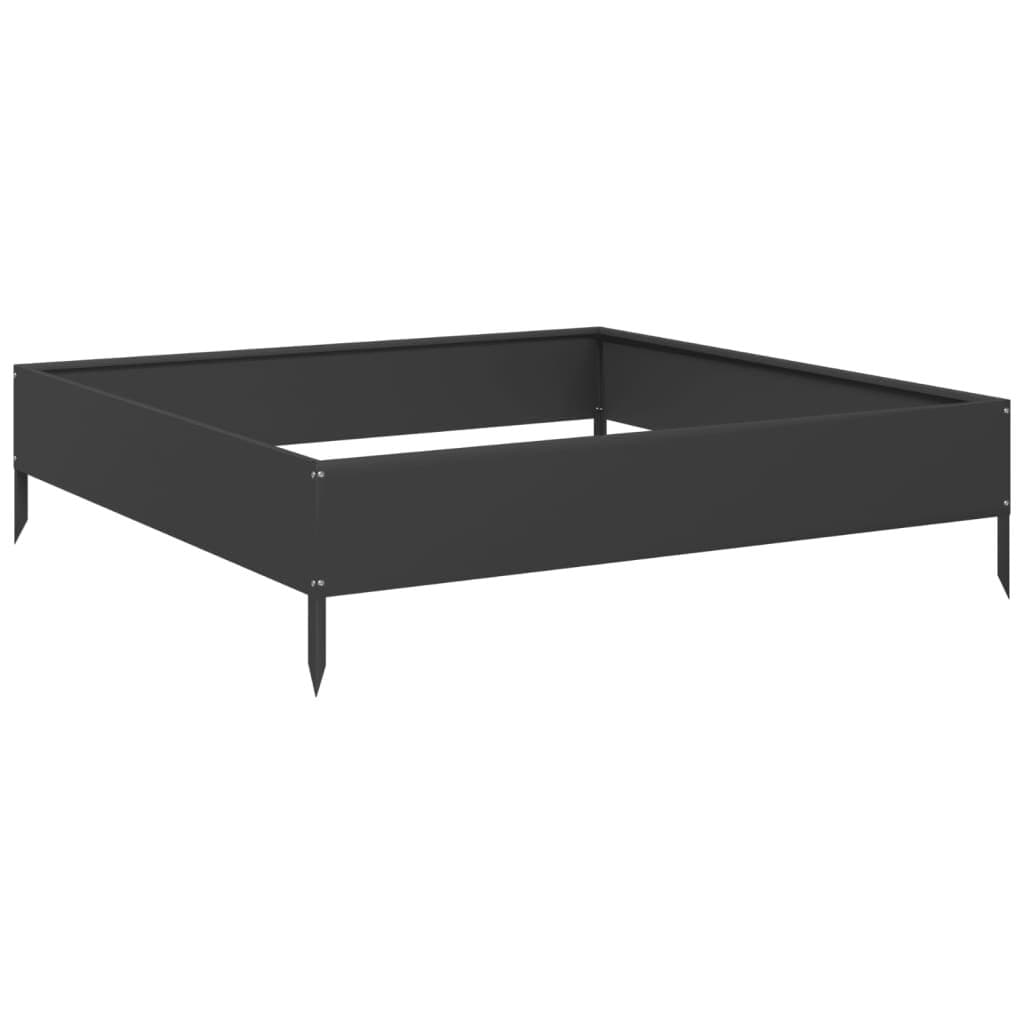 Black Steel Raised Garden Bed for Plants