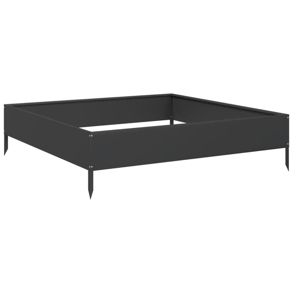Black Steel Raised Garden Bed for Plants