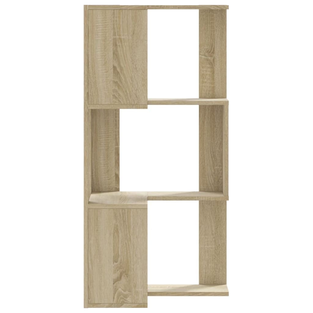 Corner Bookcase 3-Tier Storage Shelf Compact Display Unit for Living Room